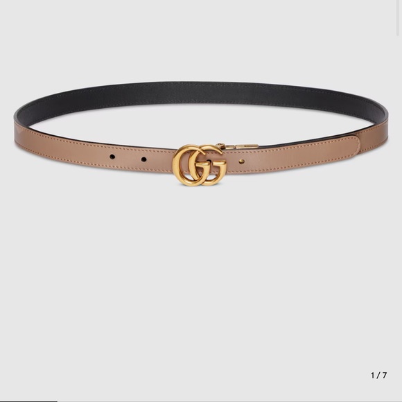 Gucci GG MARMONT REVERSIBLE THIN BELT - Picture 1 of 4